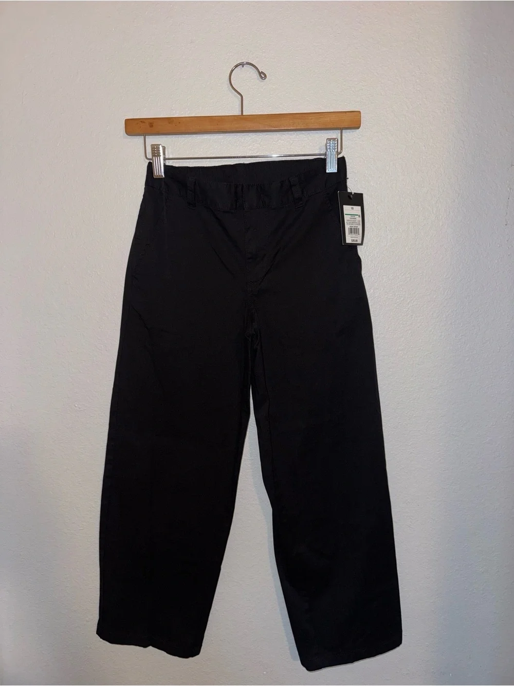 New art class Black Reinforced Knees Straight-Leg Kids Pants Size 10 Boys